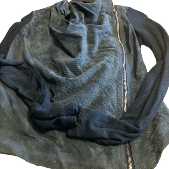 Rachel Roy Suede & Knit Zippered Top - Picture 5 of 7